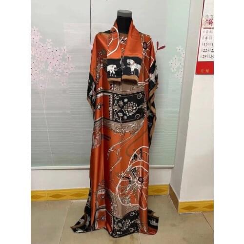 Dress Length 142cm, Bust:160cm 2021 New Fashion dresses Bazin Print Dashiki Women Long Dress/gown Yomadou Color Pattern oversize