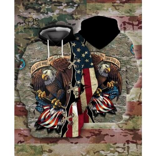 PLstar Cosmos 3DPrint Newest Army Soldier Veteran Art Men/Women Cozy Hrajuku Casual Streetwear Hoodies/Zip/Sweatshirt T-23