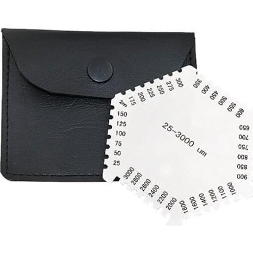 Portable Wet Film Comb 25-3000um Thickness Gauge High Precision Stainless Steel Wet Film Thickness Gauge with Storage Case