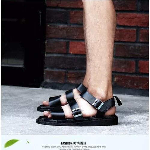 Men Women Sandals Summer Genuine Leather Roman Sandals Male Casual Shoes Beach Flip Flops Men Fashion Outdoor Slippers Shoes