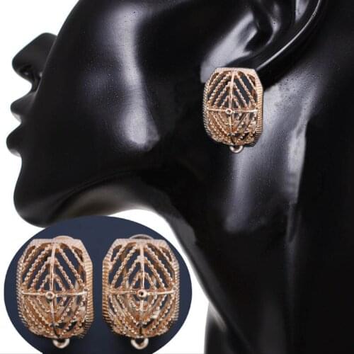 Earrings Post Connector Linker Filigree Rectangle Metal Base for Big Geometric Women Hanging Dangle Earrings Drop Earring Making