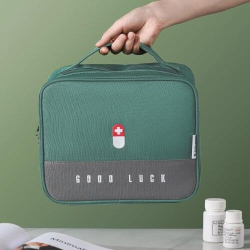 Thickened Layered Medicine Box Large-Capacity Home Portable Waterproof Fabric Medicine Cabinet Storage Box First Aid Kit