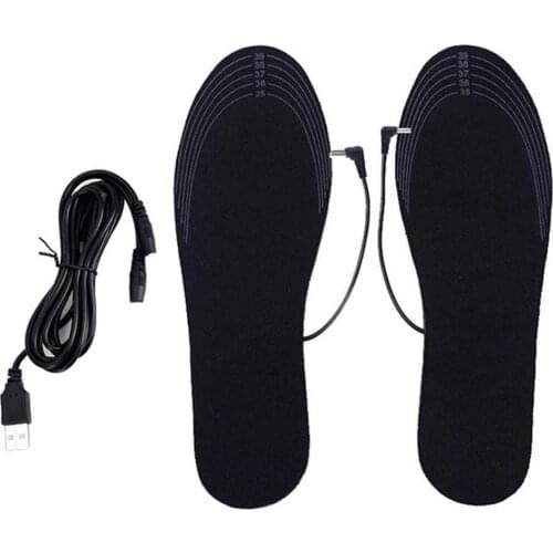 Thicken USB Hot Foot Tool Heating Insole Foot Warmer Socks Pad Electric Heating Insole Washable Warmth Plush Insole