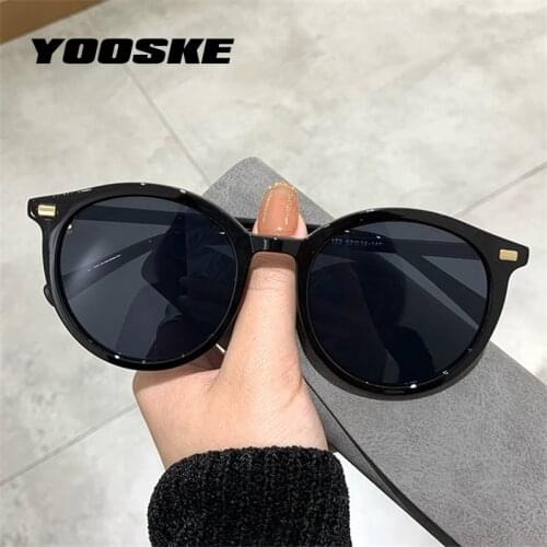 YOOSKE Vintage Round Sunglasses Women Men Brand Designer Classic Retro Sun Glasses Ladies Korean Style Shades Eyewear