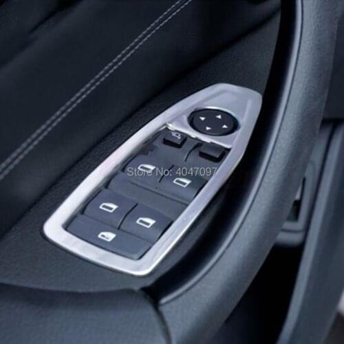 Car Window Switch Protection Trim Cover Windows Switch Sequins Sticker For BMW X1 F48 2015 2016 2017 Accessories