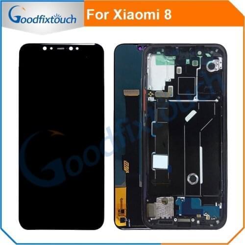 LCD Screen For Xiaomi Mi 8 Mi8 LCD Display Touch Screen Glass Panel Digitizer Assembly For Xiaomi 8 6.21'' TFT Screen Tested AAA