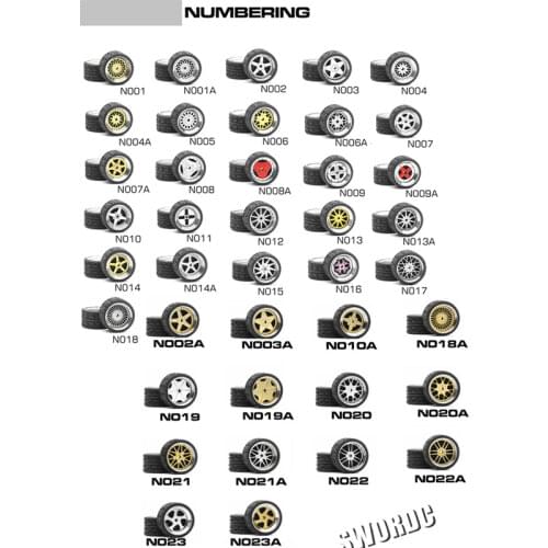 1/64 Model Car Parts TF Handmade work seeker GX 7.5mm Wheels+Tire For inno/ tw/ tlv/ Kyosho