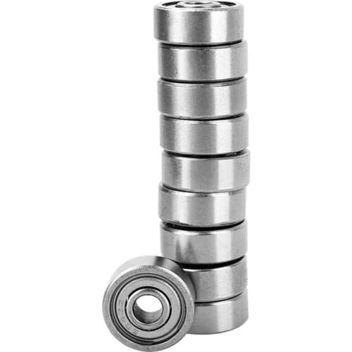 10pcs/Set 3D Printer Parts 624ZZ 4x13x5mm Miniature Rubber Sealed Metal Shielded Metric Radial Ball Bearing Printer Accessories