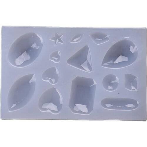 14 Design Jewelry Stone Cabochon Silicone Mold Necklace Pendant Jewelry Cake Making Epoxy Tool DIY H653