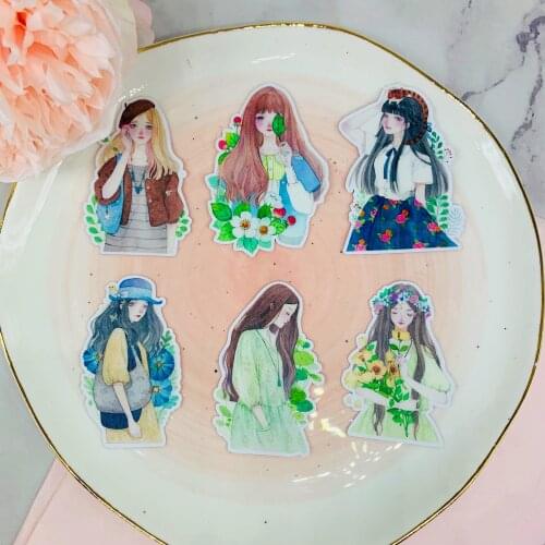 14 PCS anime men and women paper stickers crafts and scrapbook paper childrens toys book decoration stickers DIY