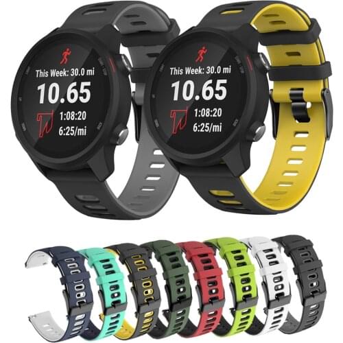 20 22mm Sport Silicone Wrist Strap For Vivoactive4S 4 3 Watch Band For Forerunner 245 245M 645 For Garmin Vivoactive 4
