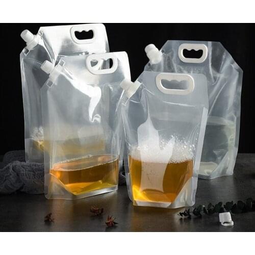 200Pcs/Lot Transparent Plastic Spray Pocket Juice Wine Milk Coffee Liquid Packaging Bag Beverage Bag Food Material Storage Bag
