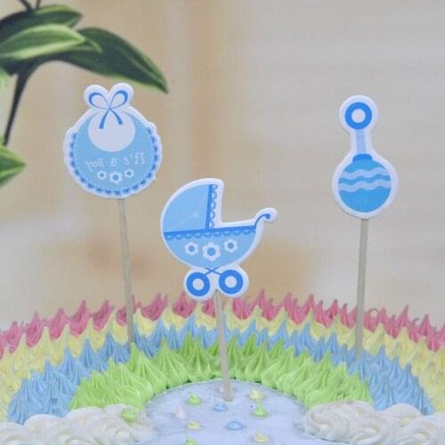 24/36/40pcs Its A Boy Girl Cupcake Cake Topper Birthday Party Decoration Kids Princess Adults Baby Shower Party DIY Decorations