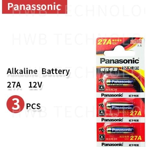 3pcs/lot Panasonic 27A A27 12V Alarm-Remote Dry Alkaline Battery Cells 27AE 27MN High Capacity Car Remote Toys Calculator DoorBe
