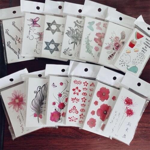 30pcs/set Waterproof Temporary Tattoo Sticker Bar Streak Line Fake Tatto Flash Tattoo Back Leg Abdomen Arm for Men Women