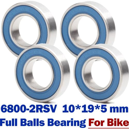 6800 VRS MAX Bearings 10*19*5mm ( 4 PCS ) Bike Pivot Chrome Steel Blue Sealed with Grease 6800LLU Cart Full Balls Bearing