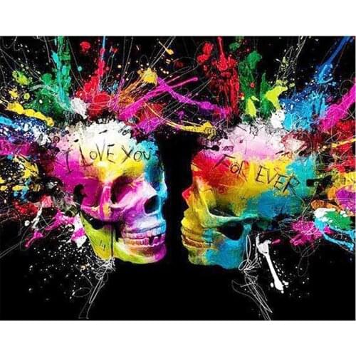 5D DIY Full Square Round Resin Diamond Painting Skeleton Cross Stitch Embroidery Mosaic New Arrival Home Wall Decoration