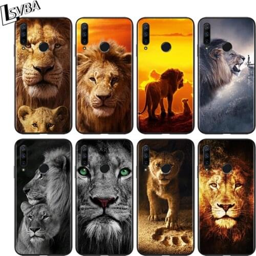 The Lion kingdom animal for Huawei Honor 30 20 10 9S 9A 9C 9X 8X MAX 10 9 Lite 8A 7C 7A Pro Silicone Black Phone Case