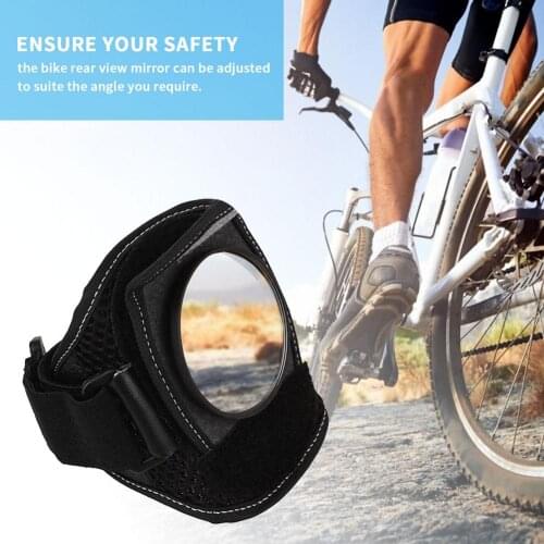 Black Riding Bike Rear View Mirror with Wrist Band Safe Cycle Rearview Mirror Arm Wrist Cycling Gloves with Bike Mirrors