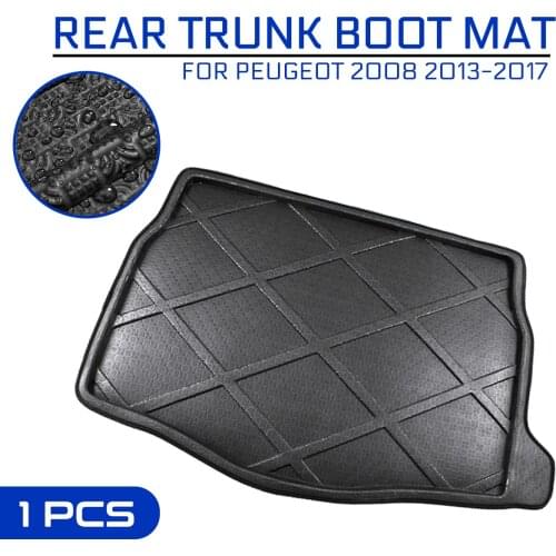 For Peugeot 2008 2013 2014 2015 2016 2017 Car Floor Mat Carpet Rear Trunk Anti-mud Cover