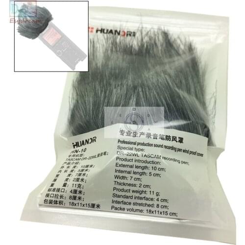 DR22WL MIC Outdoor Furry Cover Windscreen Windshield Muff For TASCAM DR-22WL Deadcat Wind Shield Microphone