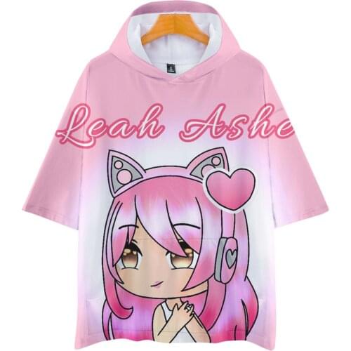 Leah Ashe 3D Prints Hooded T-shirts Women/Men Fashion Summer Short Sleeve Tshirt Unisex Casual Streetwear Clothes