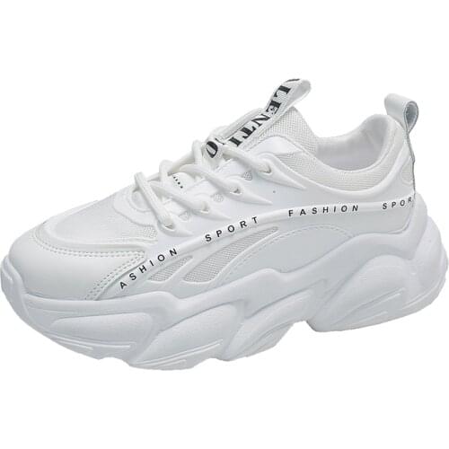 Womens Sports Shoes Platform Vulcanize Shoes Womens Thick Sole Sneakers Vogue Breathable Casual Running Shoes Zapatos Mujer