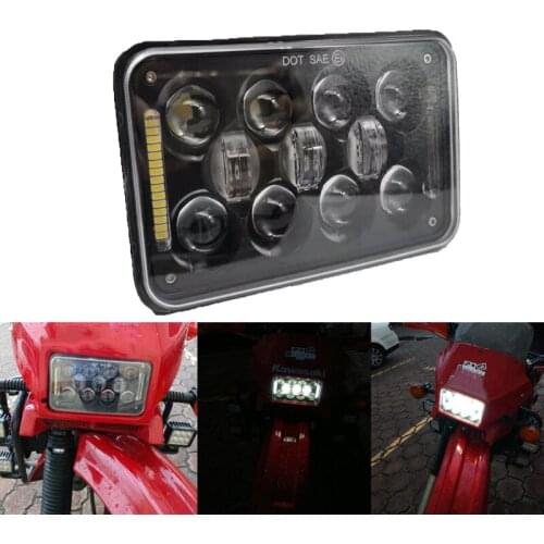Motorcycle LED Headlight 4X6 Inch DRL Lamp for Honda XR250 XR400 XR650 Suzuki DRZ Kawasaki Freightinger Ford Probe Chevrolet