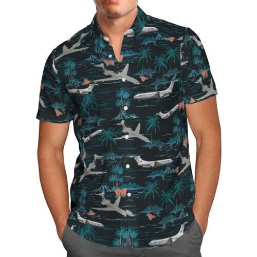 Cool Plane 3D Beach Hawaiian 2021 Summer Mens Shirt Short Sleeve Shirt Streetwear Oversized 5XL Camisa Social Chemise Homme-89
