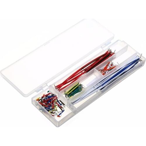 140pcs Solderless Breadboard Jumper 22 AWG Solid Wires Cable Kit with Box 165 x 55 x 10mm For Arduino