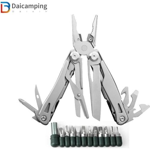 HRC56 Hunting Survival Home Hand Tools Sets Folding Knife Plier Multifunctional MultiTools 440 EDC Kit Portable Camping Tools