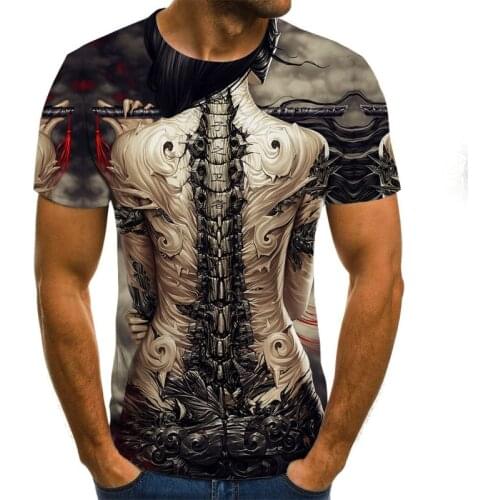 2021 New Skull 3D t shirt Men tshirt Print Cool Skull Punk Summer Tops Casual Tees Short Sleeve Streetwear Tops
