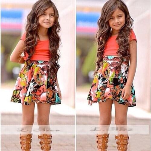 2021 NEW summer girl dress fashionable design dress with belt girls clothes childrens dress retail Grils clothes sets for kids