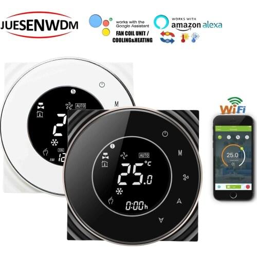 Hyundai room programable weekly wifi thermostat 24v 220V 110V for air conditioner cooling heating smart home TUYA APP