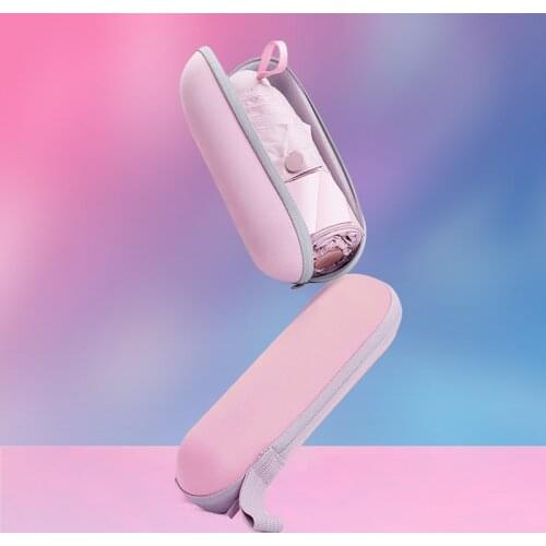Five-holding Sun Umbrella Sun Protection UV Folding Umbrella Female Sunshade Rain Dual-use Capsule Compact Portable Pocket