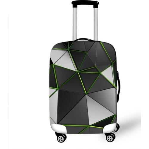 Geometric Travel Bag Cover Dust-proof Suitcase Protective Cover Pink Trolly Luggage Case Protector Portable Travel Accessories