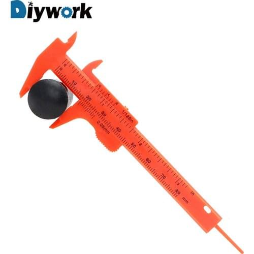 DIYWORK 180mm Ruler Vernier Caliper Sliding Vernier Caliper Measuring Tool Gauging Tools Calipers Mini Plastic Gauge