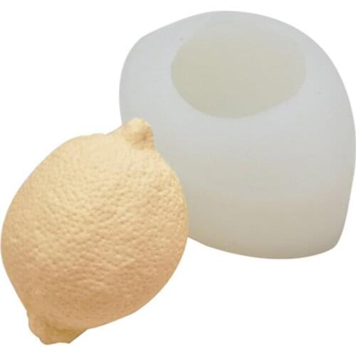 3D Lemon Shape Candle DIY Mould Soap Silicone Mold Aromatherapy Gypsum Mold Props Fondant