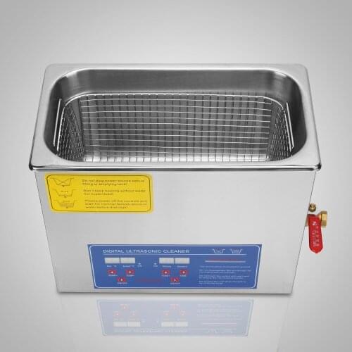 6L Heated Ultrasonic Cleaner with Digital Timer Jewelry Watch Glasses Cleaner Large Capacity Cleaner Solution