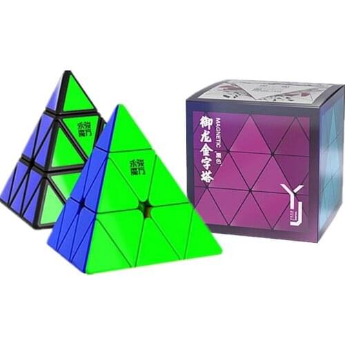 Yj Yulong V2M Magnetic Magic Pyramid Cube Stickerless Yongjun Magnets Triangle Puzzle magico speed Educational Toys for children