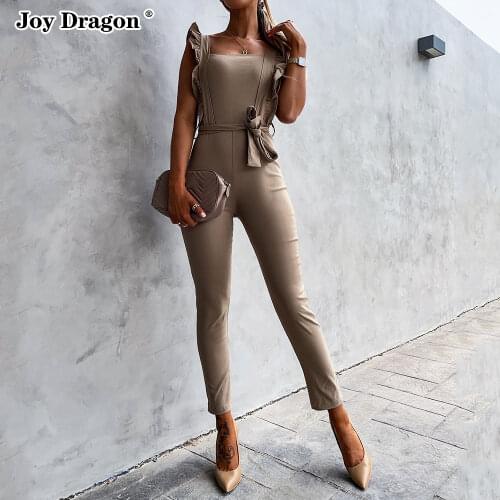 Summer Autumn Women Jumpsuits New Bodysuit Overalls Casual Plus Size Clothing Combinaison Romper One Piece Outfit Playsuit