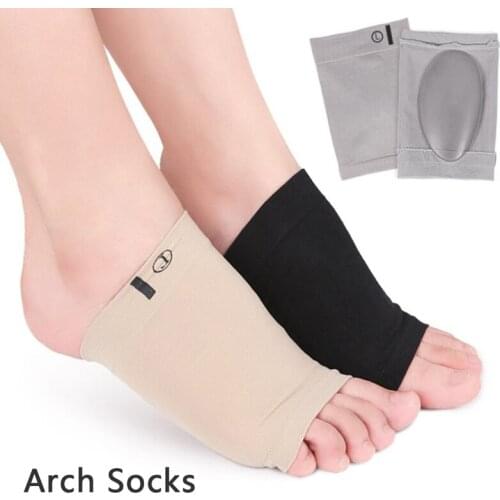 1 Pair Arch Support Sleeves Fasciitis Heel Spurs Foot Care Flat Feet Relieve Pain Sleeve Socks Orthotic Insoles Pads