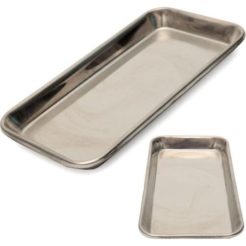 1pc Stainless Steel Storage Tray Food Fruit Equipment Plate Dish Tableware Doctor Surgical Dental Tray Kitchen Accessories