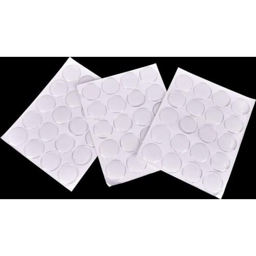 100pcs/sheet 25mm Clear Epoxy Stickers Round Dome 3D Crystal Resin Self Adhesive Patch Dots Label For Bottle Caps Crafting DIY