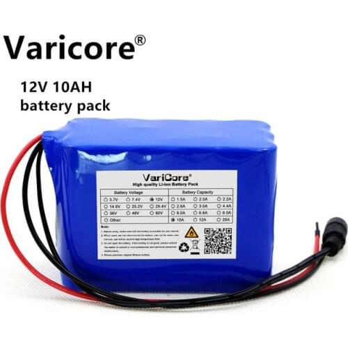 12 V 10 AH 10000 mAh 18650 12.6 V + PCB; 3S5P / 1S15P ; Lithium Battery Batteries Protection + 12V 1A chagrer (EU / US)