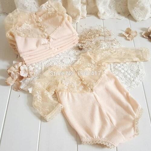 2018 Cute Long Sleeve Romper Baby Girls Clothes Jumpsuit Lace Romper 0-24M Age Ifant Toddler Newborn Outfits Set Hot Sale