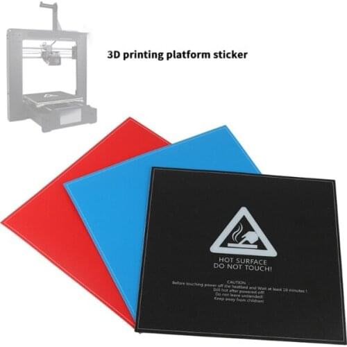 3D Printer Platform Sticker Heatbed Sheet Hot Bed Paper Mk2B/3 Hot Bed Sticker 214X214mm/8.4X8.4in Black/Red/Blue