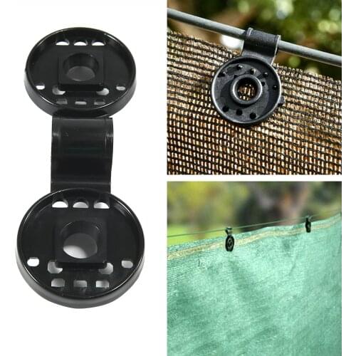 50~10pcs Net Clip Garden Tools Greenhouse Shade Cloth Fix Clamp Plastic Grommet Fence Netting Installation Hook Sun Shade