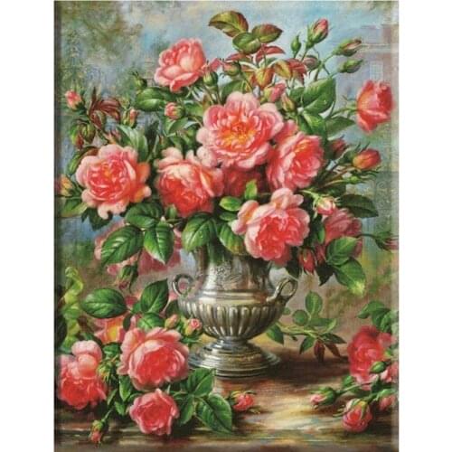 5D DIY Diamond Painting Flower Diamond Mosaic Full Square Rose Drill Picture Of Rhinestones Diamond Embroidery Home Decor FH1123