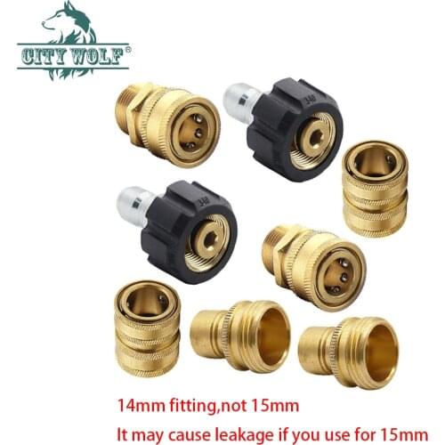 City wolf high pressure washer G3/8 joint 8PCS quick released adaptor car washer spare part garden hose joint